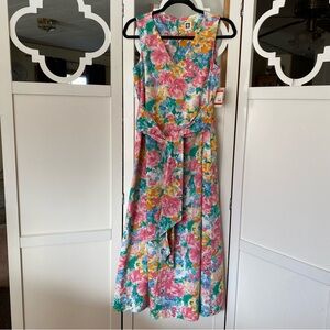 Anne Klein Women’s Floral Sleeveless Midi Dress Size X small New with tags